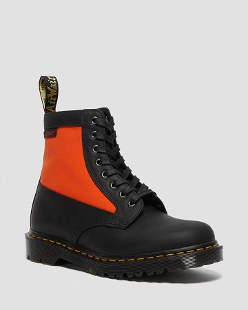 Botas con Cordones Dr Martens 1460 Panel Made in England Cuero Hombre Negros | MX 288AHK